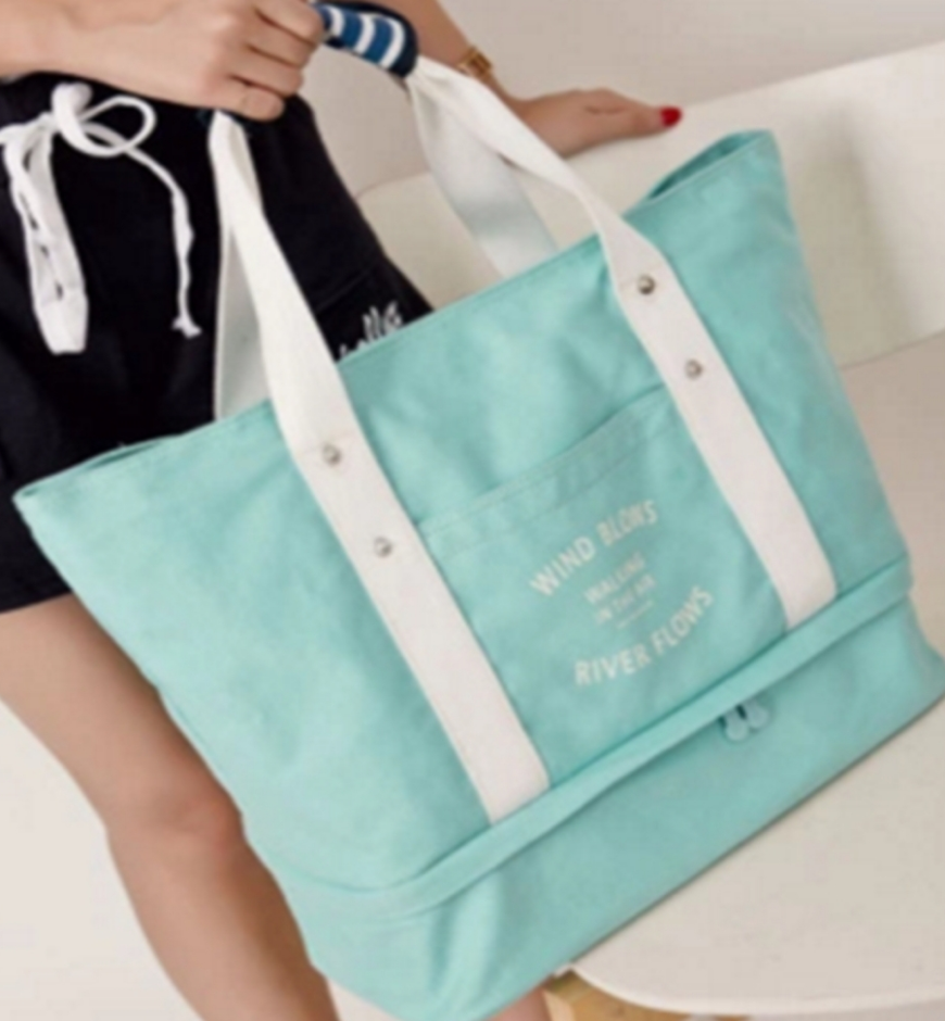teal color bag